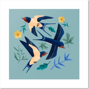 Barn swallows Posters and Art